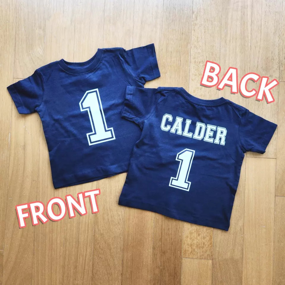 Personalized Birthday Number Shirt 1st Birthday - Custom Shirt Baby Boy First Birthday Outfit