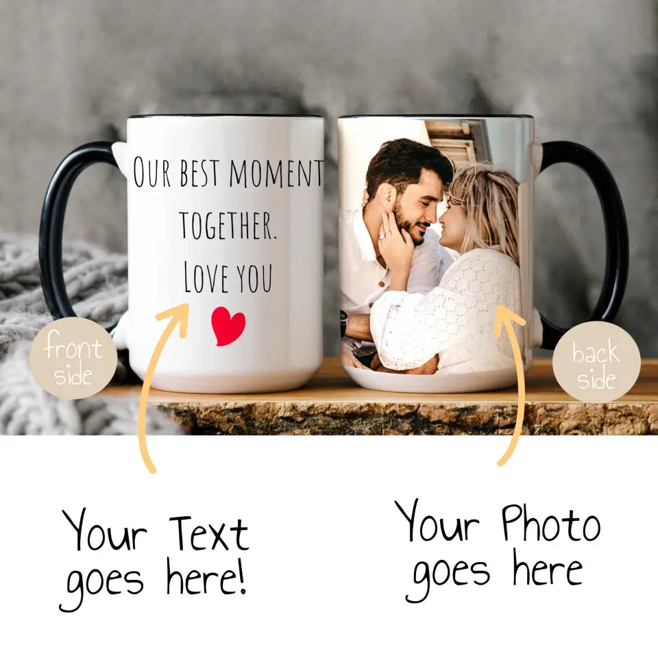 Custom Photo Mug - Personalized Mug With Picture And Text Custom Gift For Family