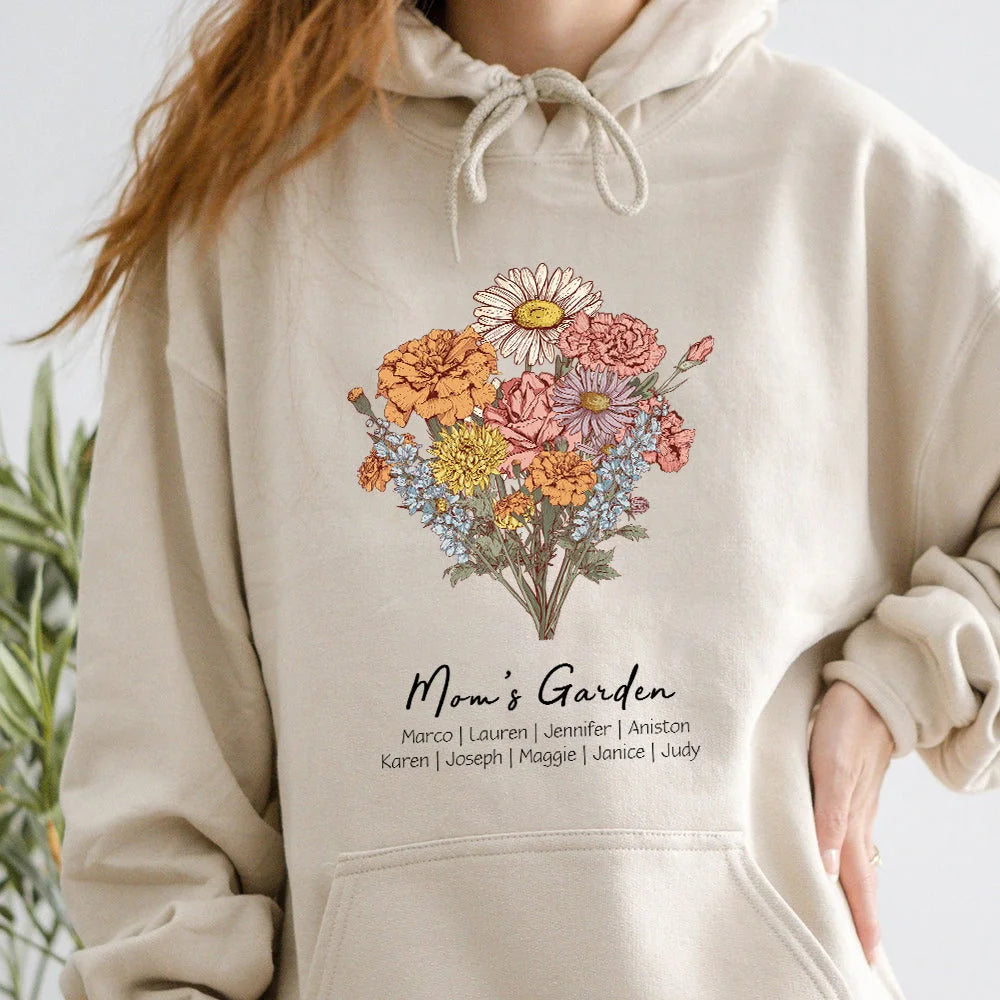 Birth Flower Bouquet Customized Hoodie/Crewneck