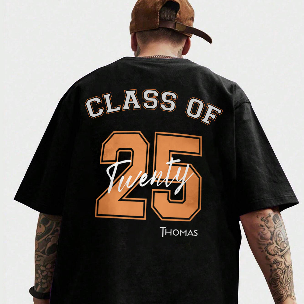 Class Of 2025 Personalized Custom Backside Shirt