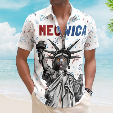 Meowica - Personalized Photo Hawaiian Shirt For Pet Lovers