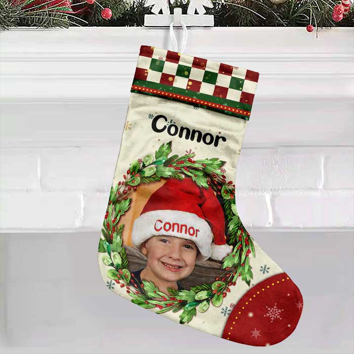 Personalized Christmas Stocking - Customize Your Child's Photo