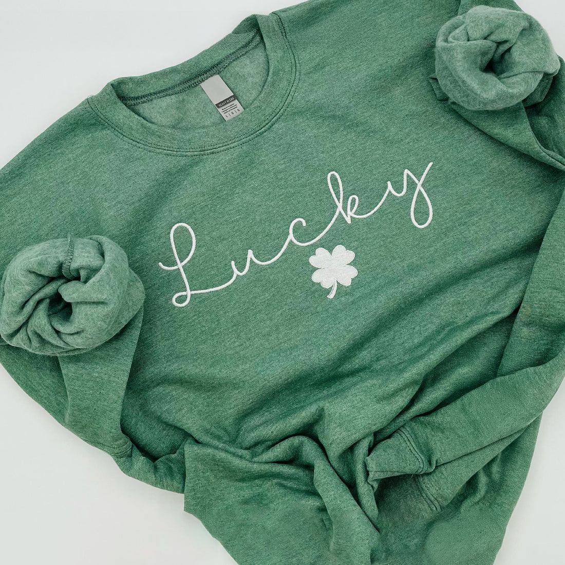 Lucky Clover Embroidered Sweatshirt - St Patricks Day Sweatshirt