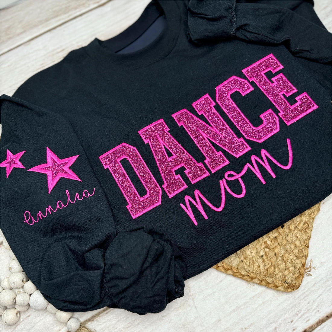 Personalized Embroidered Dance Mom Sweatshirt - Custom Team Crewneck