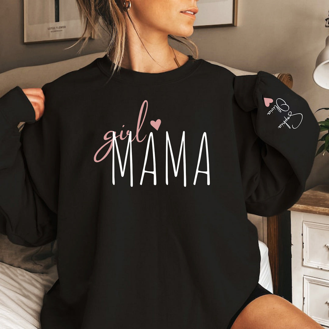 Personalized Girl Mama Sweatshirt