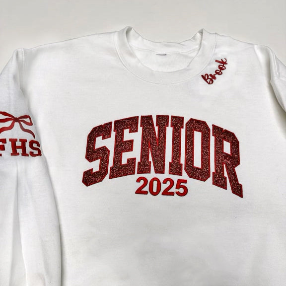 Class Of 2025 - Personalized Glitter Senior Sweatshirt