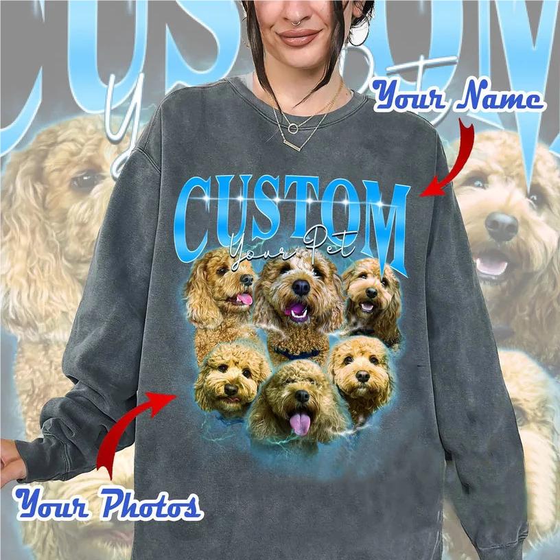 Custom Hip Hop Vintage Pet Sweatshirt