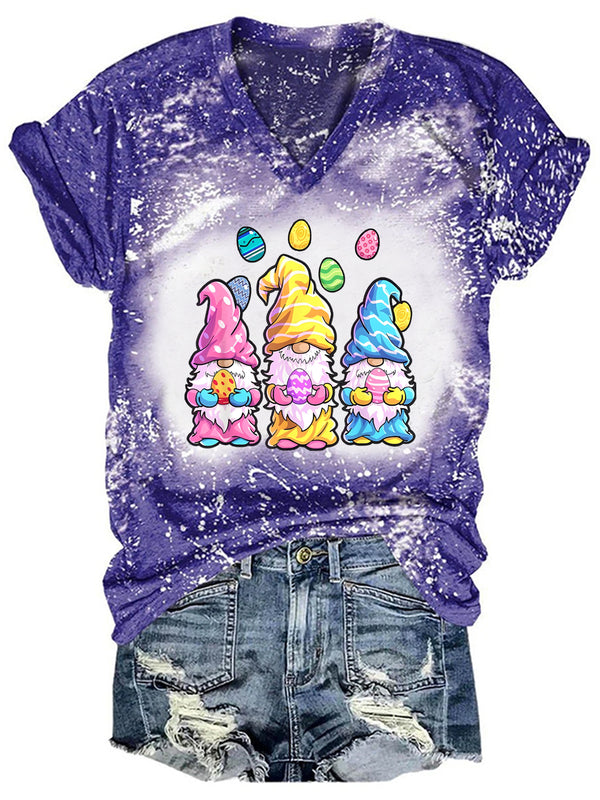 Gnome Egg Easter Tie Dye Top