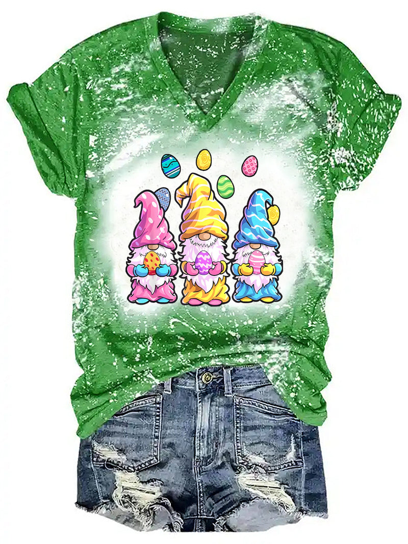 Gnome Egg Easter Tie Dye Top