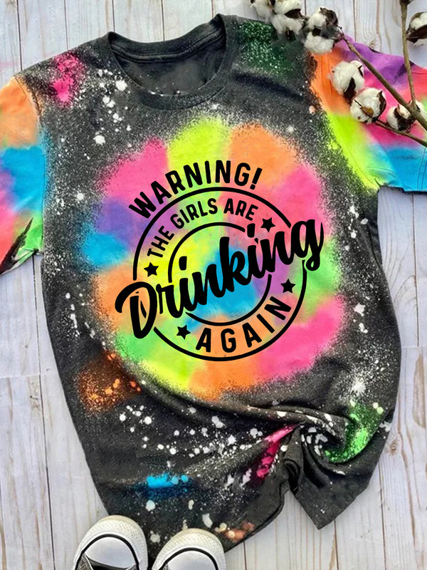 Warning the Girls Drinking Again Print  Top