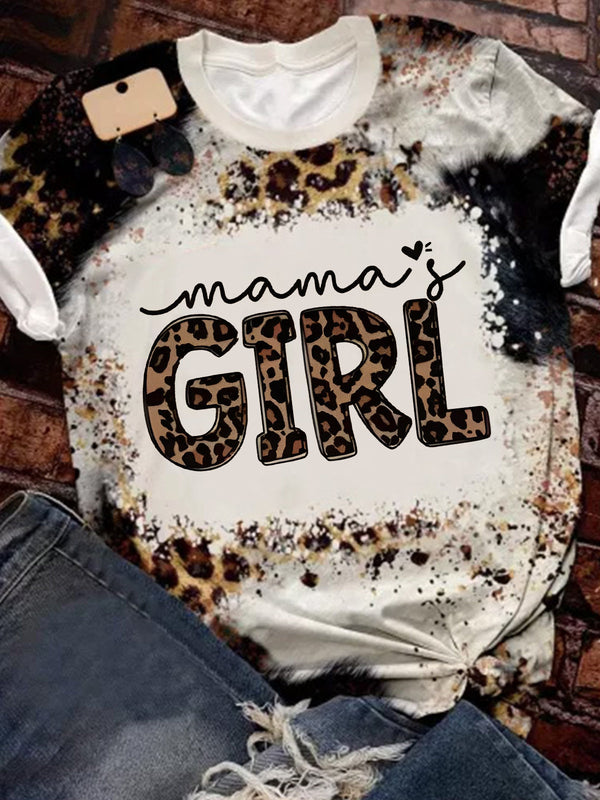 Mama's Girl Leopard Tie Dye T-shirt