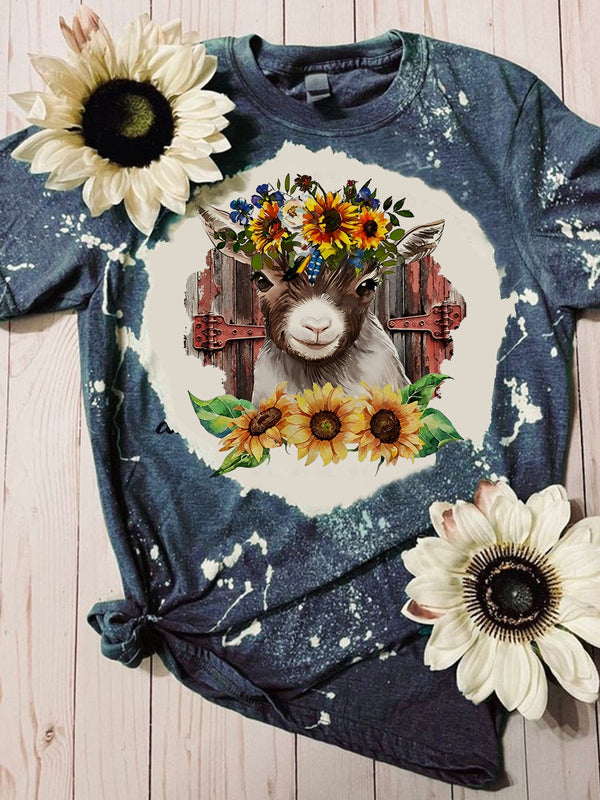 Sunflower Baby Lamb Tie Dye T-shirt