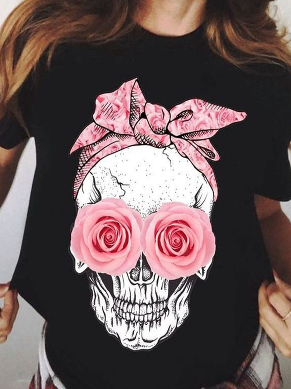 Rose & Skull Creative Valentine's Day T-shirt