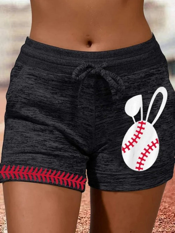 Bunny Baseball Print Sweatpants