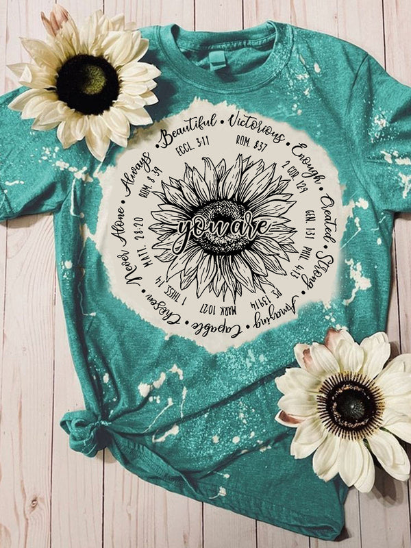 You Are Sunflower Inspiration Tie Dye T-shirt