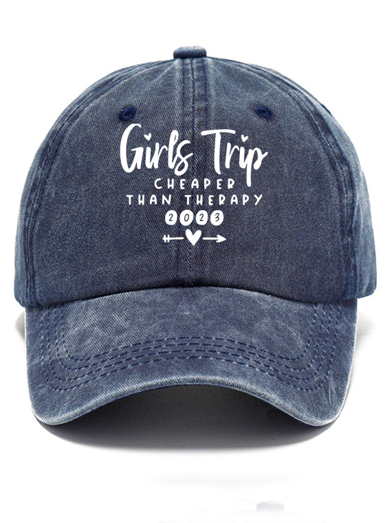 Girls Trip Cheaper Than Therapy 2023 Denim sun Hat