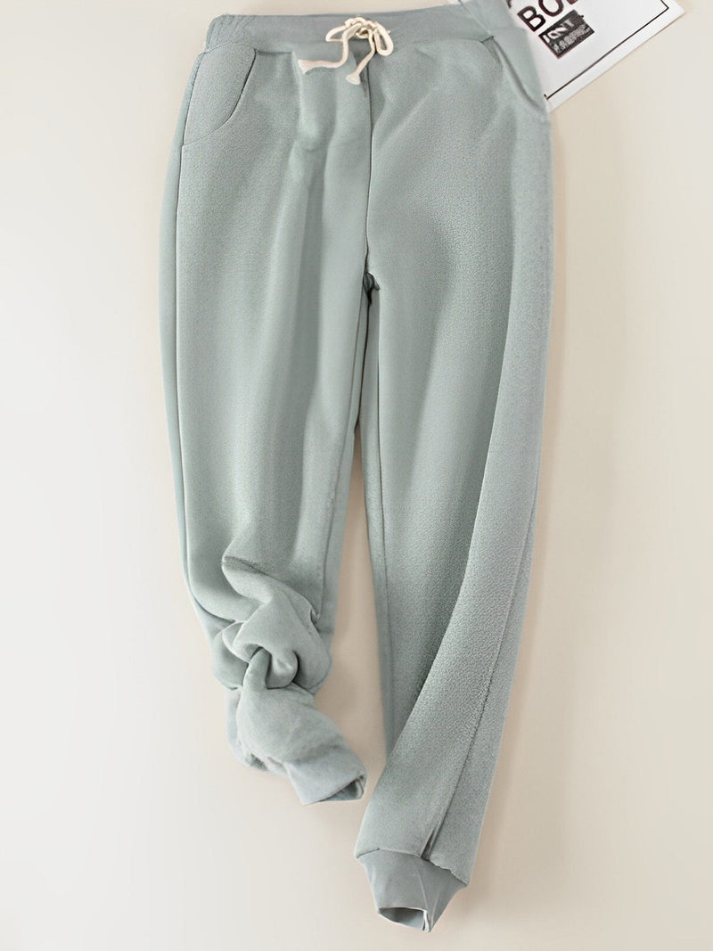 Fluff Fleece Fabric Geometric Sweatpants