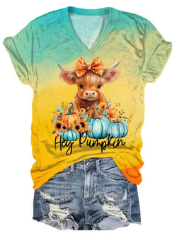 Women's Funny Cow Tie Dye Print T-Shirt