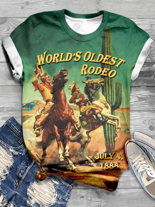 World's Oldest Rodeo Western Casual T-shirt